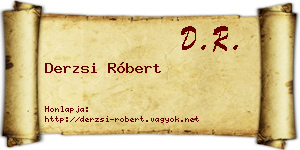 Derzsi Róbert névjegykártya