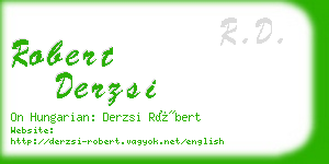 robert derzsi business card